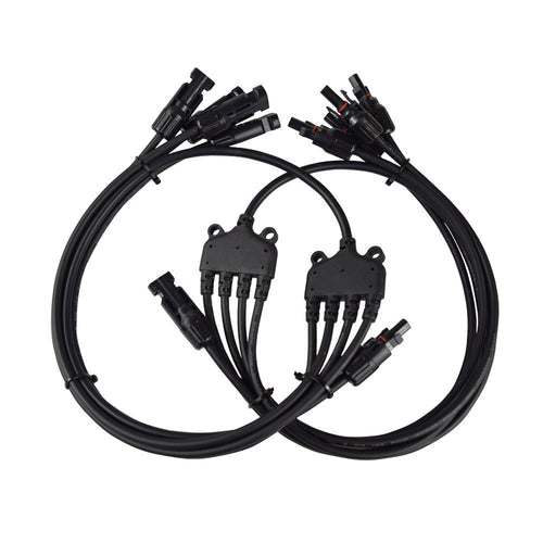 4 to 1 Solar Y Branch Connectors MFFFF  + FMMMM Pair