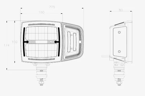 TRALERT 88301 OZZ XH1 LED tractor headlight photo 9