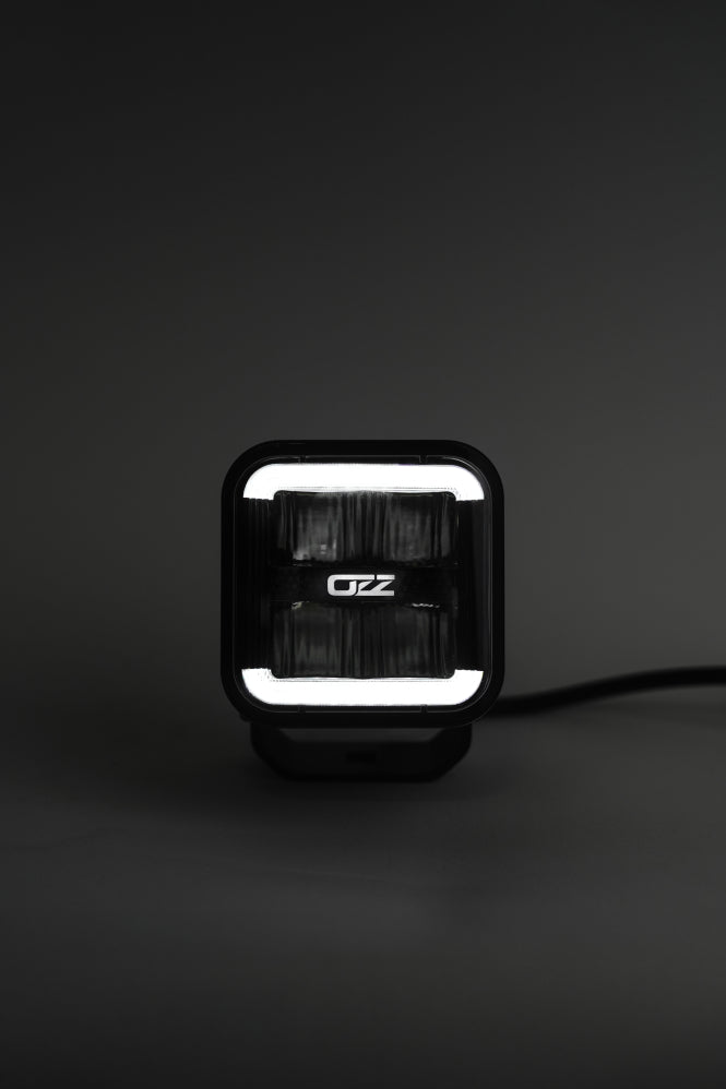 OZZ SQR 3-inch black LED driving light