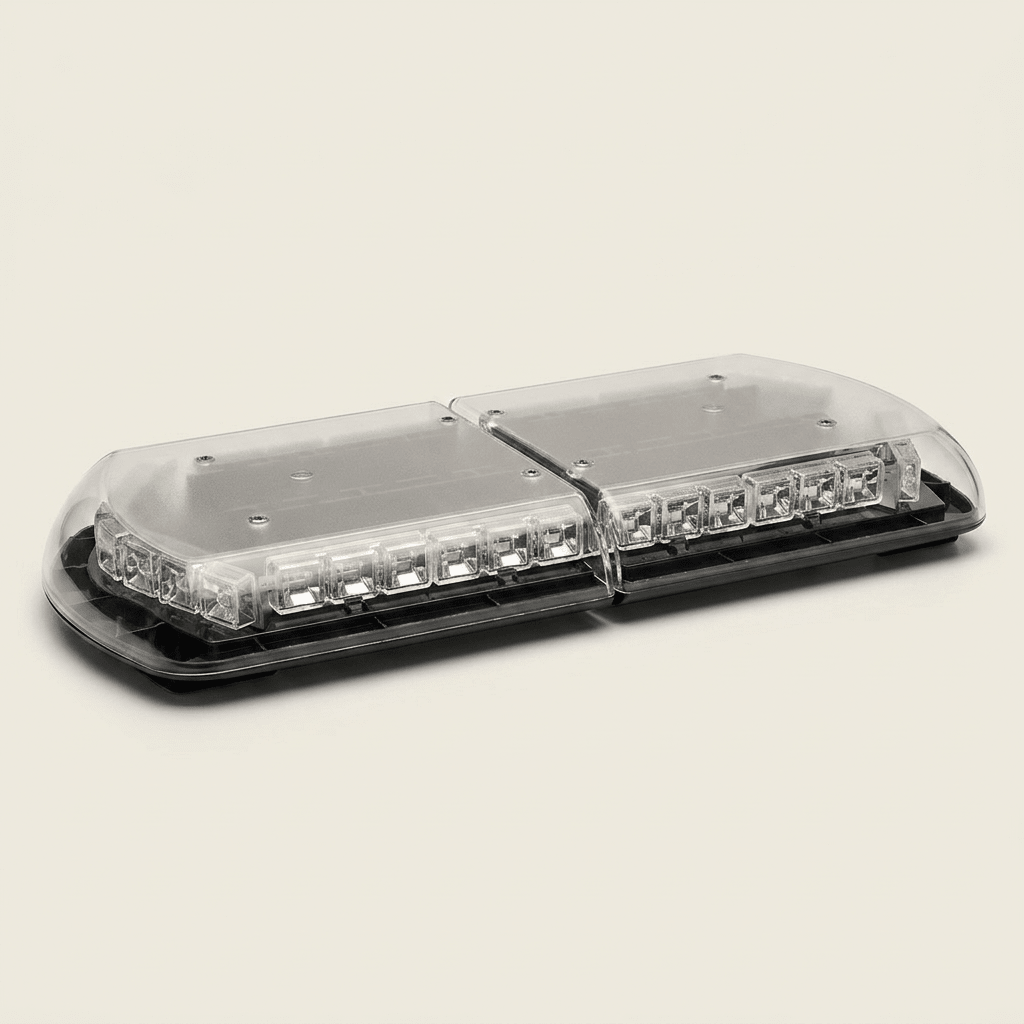TRALERT ECCO 12-Series clear-lens LED beacon bar