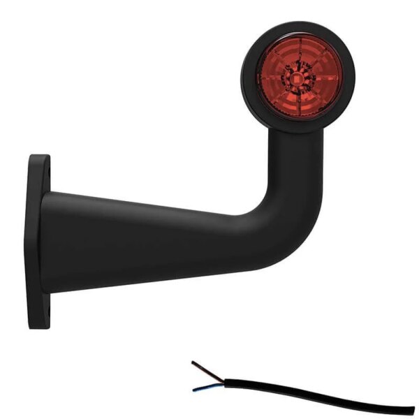 TRALERT M10BV MB-600 left-hand long angled red white LED side marker light