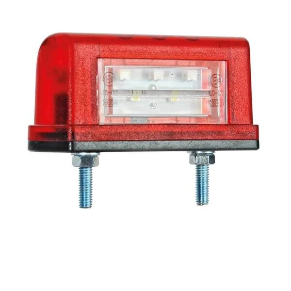 Fristom M10KV-300R low-profile red white LED licence plate and marker light