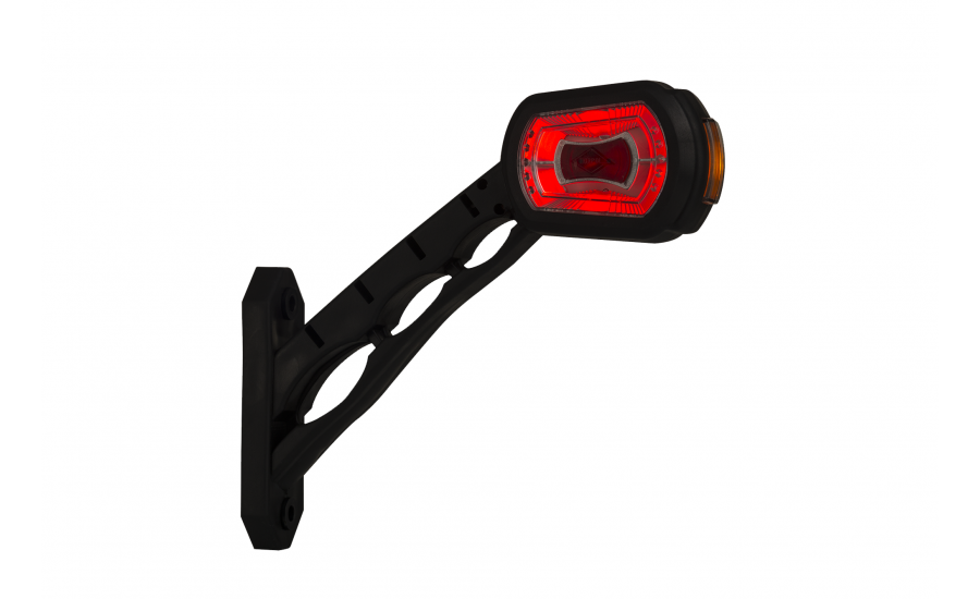 Horpol MB-2762RWA long angled-stem right red white amber LED side marker light