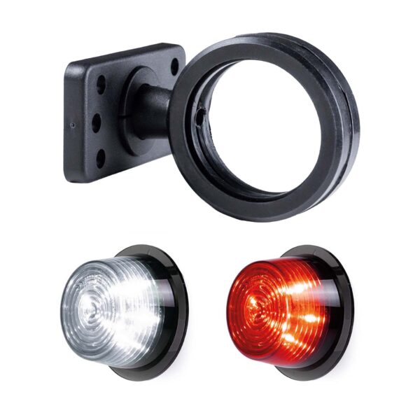 TRALERT MB-3030DRW short dark-look red white LED side marker light set