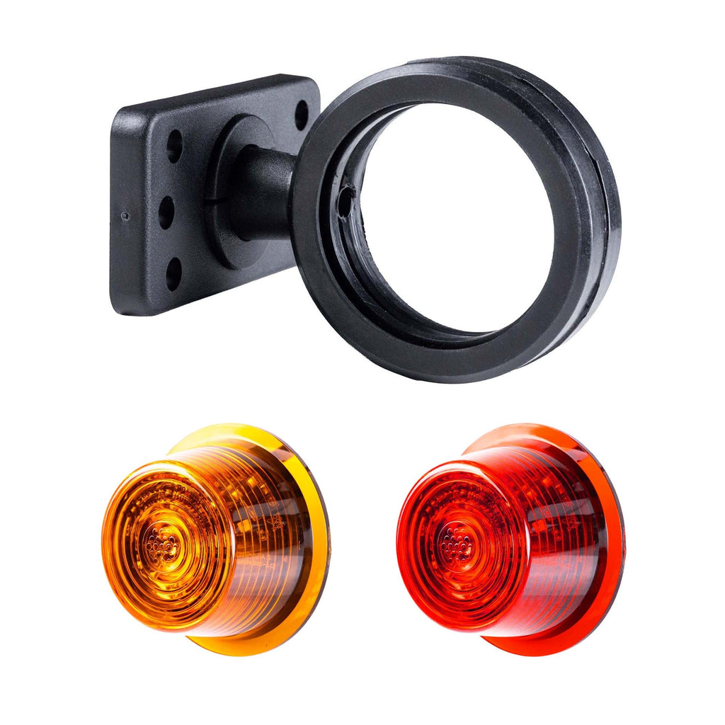 TRALERT MB-3030RA short clear red amber LED side marker light set