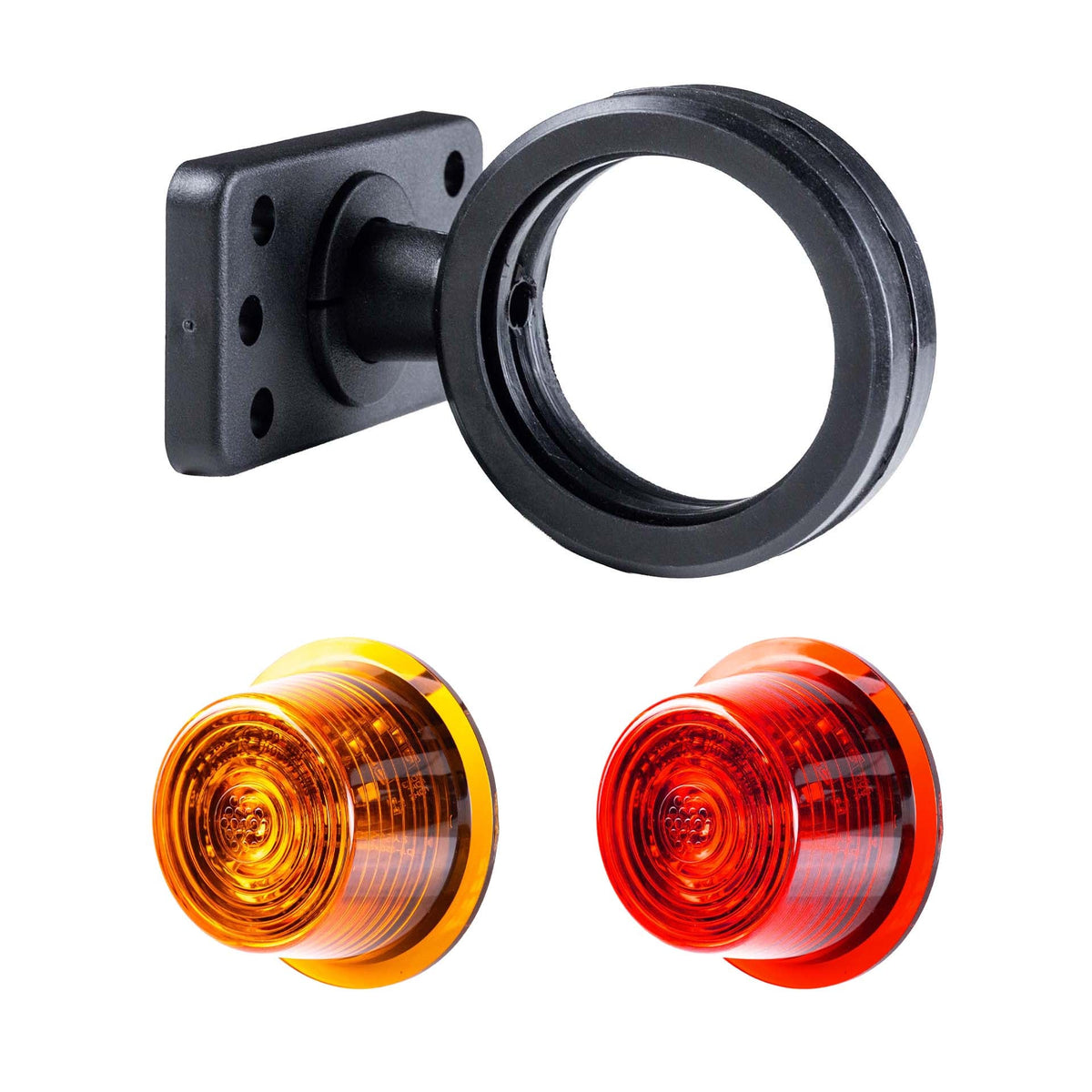 TRALERT MB-3030RA short clear red amber LED side marker light set