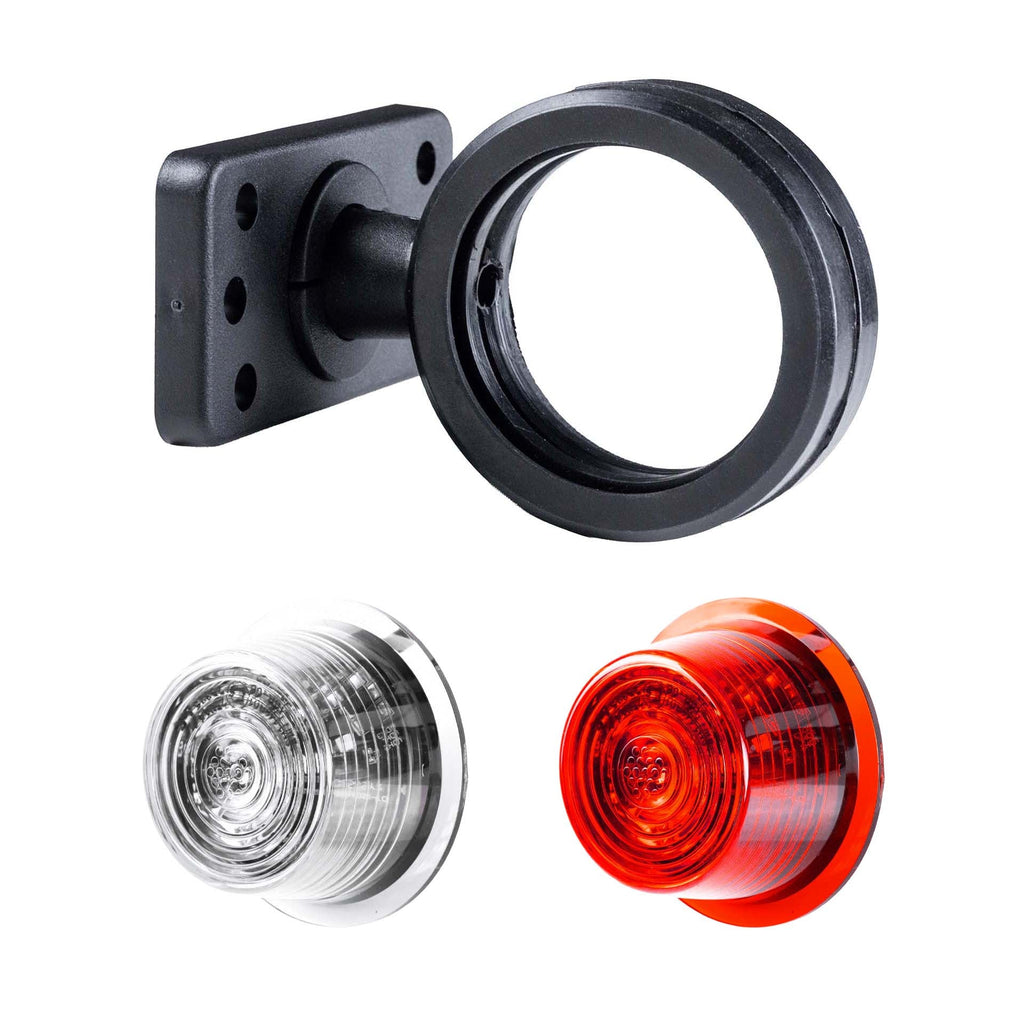 TRALERT MB-3030RW short clear red white LED side marker light set