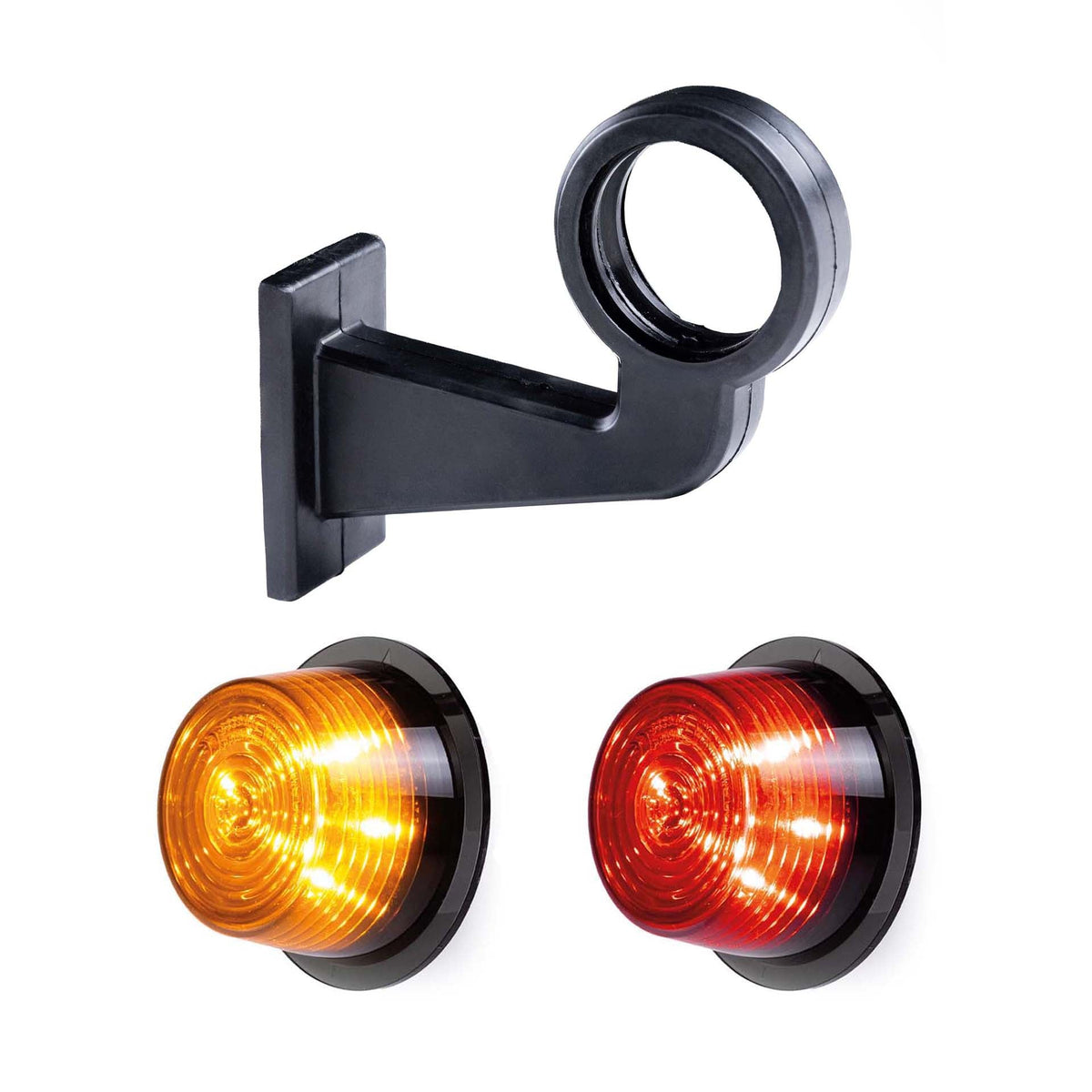 TRALERT MB-3040DRA 165mm dark-look red amber LED side marker light set