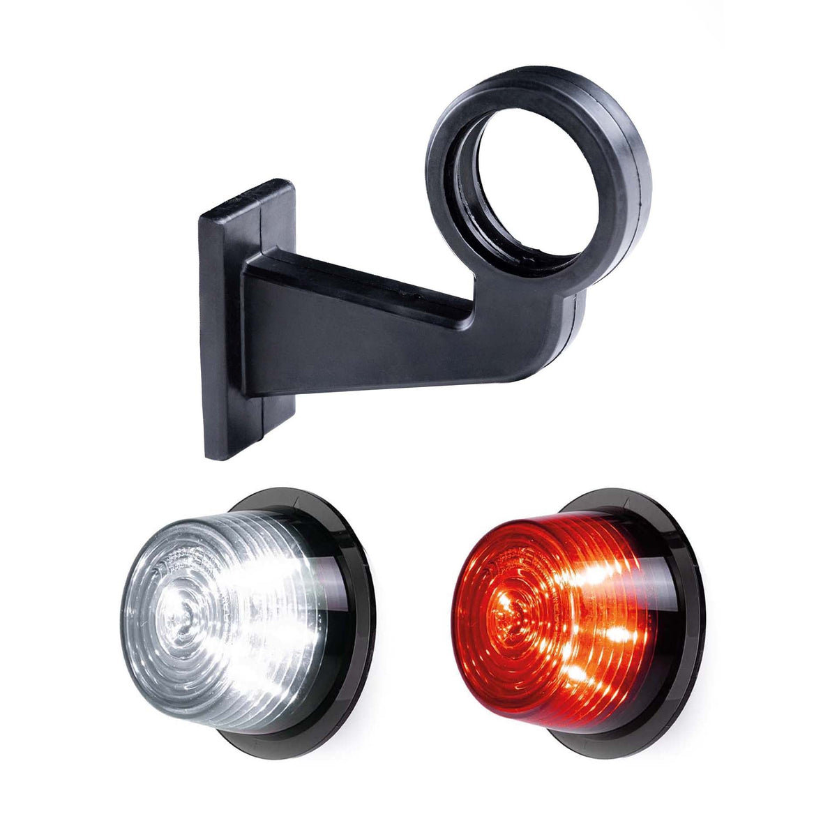 TRALERT MB-3040DRW 165mm dark-look red white LED side marker light set