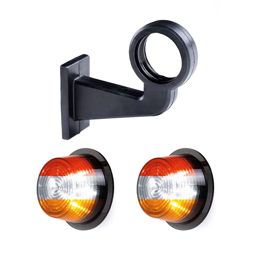 TRALERT MB-3040DRWA 165mm dark-look red white amber LED side marker light set