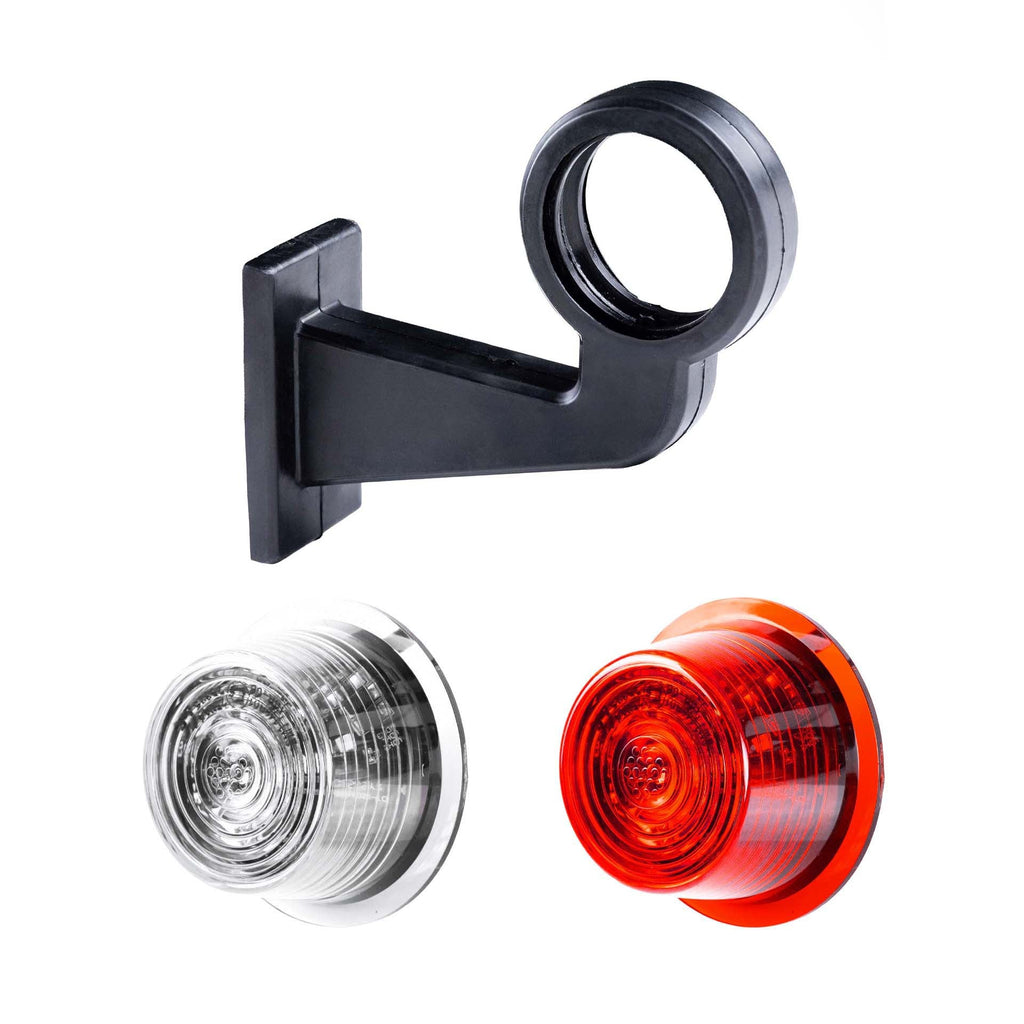 TRALERT MB-3040RW 165mm clear red white LED side marker light set