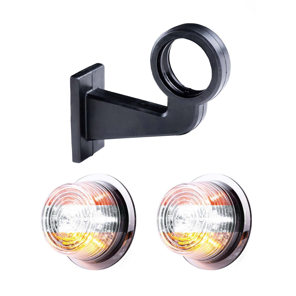 TRALERT MB-3040RWA 165mm clear red white amber LED side marker light set