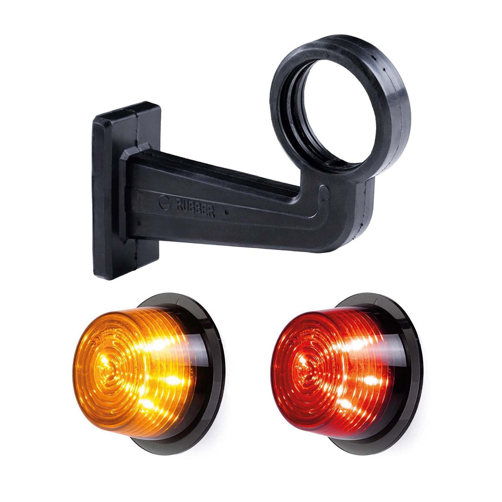 TRALERT MB-3060DRA 195mm dark-look red amber LED side marker light set