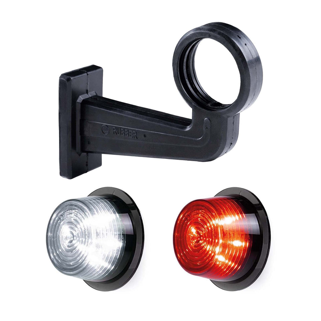 TRALERT MB-3060DRW 195mm dark-look red white LED side marker light set