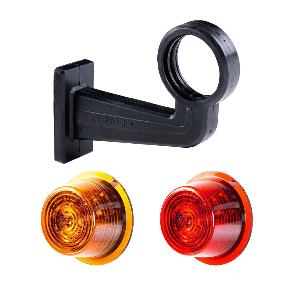 TRALERT MB-3060RA 195mm clear red amber LED side marker light set