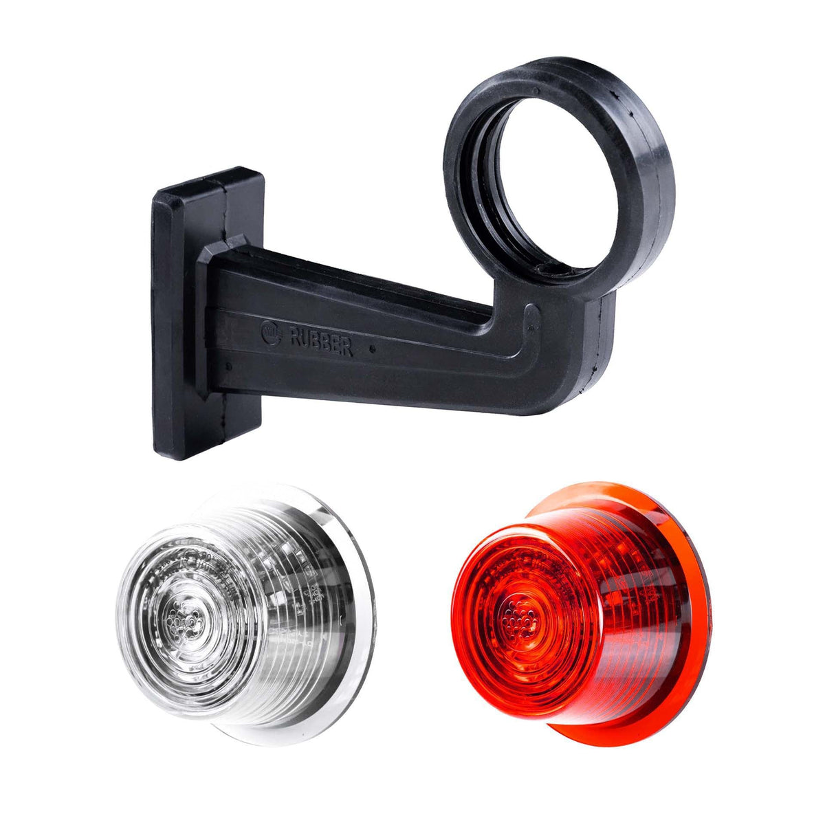 TRALERT MB-3060RW 195mm clear red white LED side marker light set