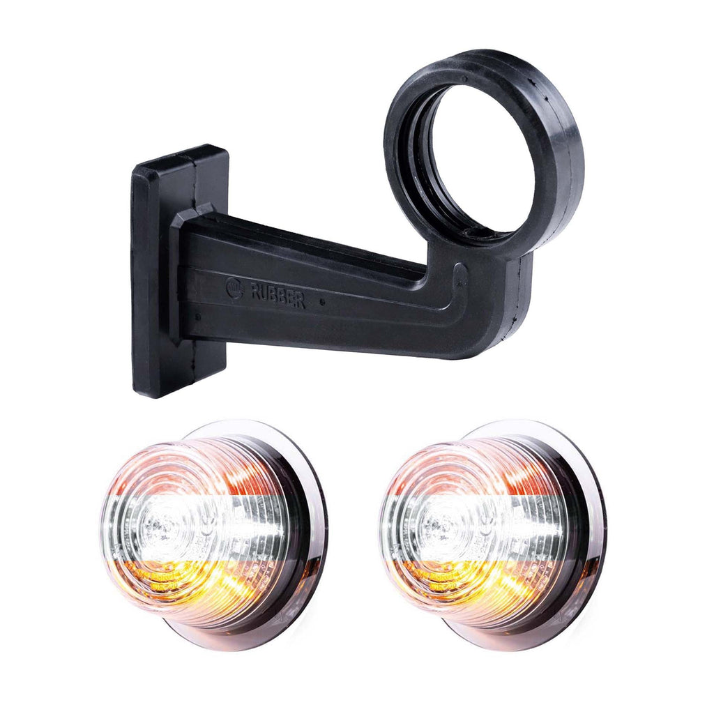 TRALERT MB-3060RWA 195mm clear red white amber LED side marker light set