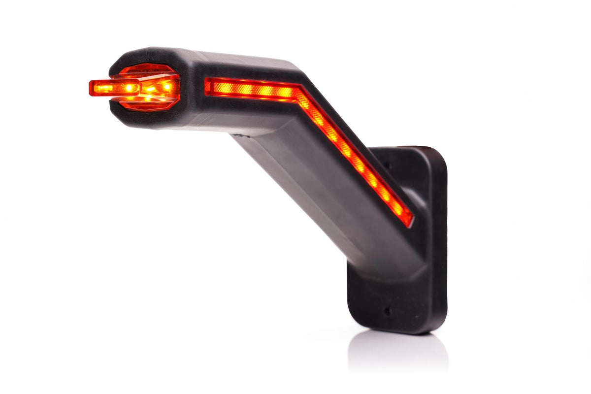 MB-8001RWA-I left clear lens LED side marker light with indicator