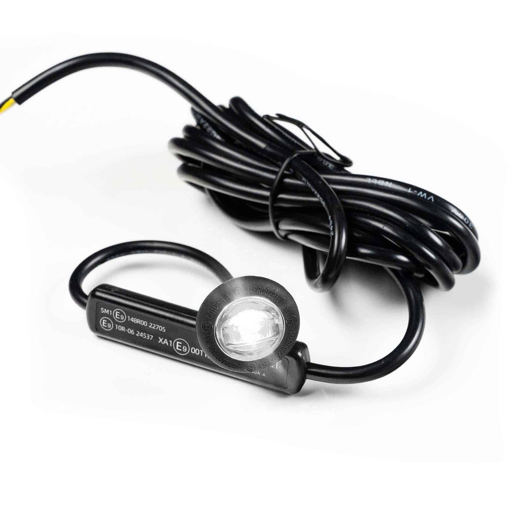 TRALERT MV-4500 white front marker light with integrated R65 amber warning light