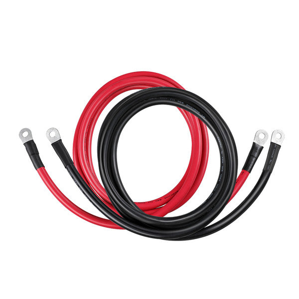 8FT/2.4M 1AWG/50MM² Inverter Cables for 3/8IN Lugs