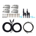 Wiring and Mounting Kit For Two Solar Panels Setup