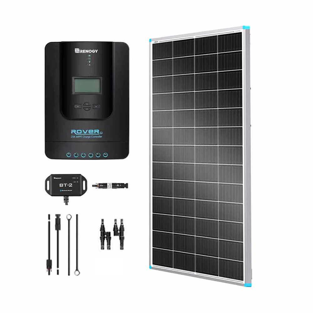 200W 12V/24V Monocrystalline Solar Premium Kit w/Rover 20A Charger Controller