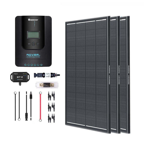 300W/360W 12V/24V Monocrystalline Solar Premium Kit w/Rover 40A Charger Controller