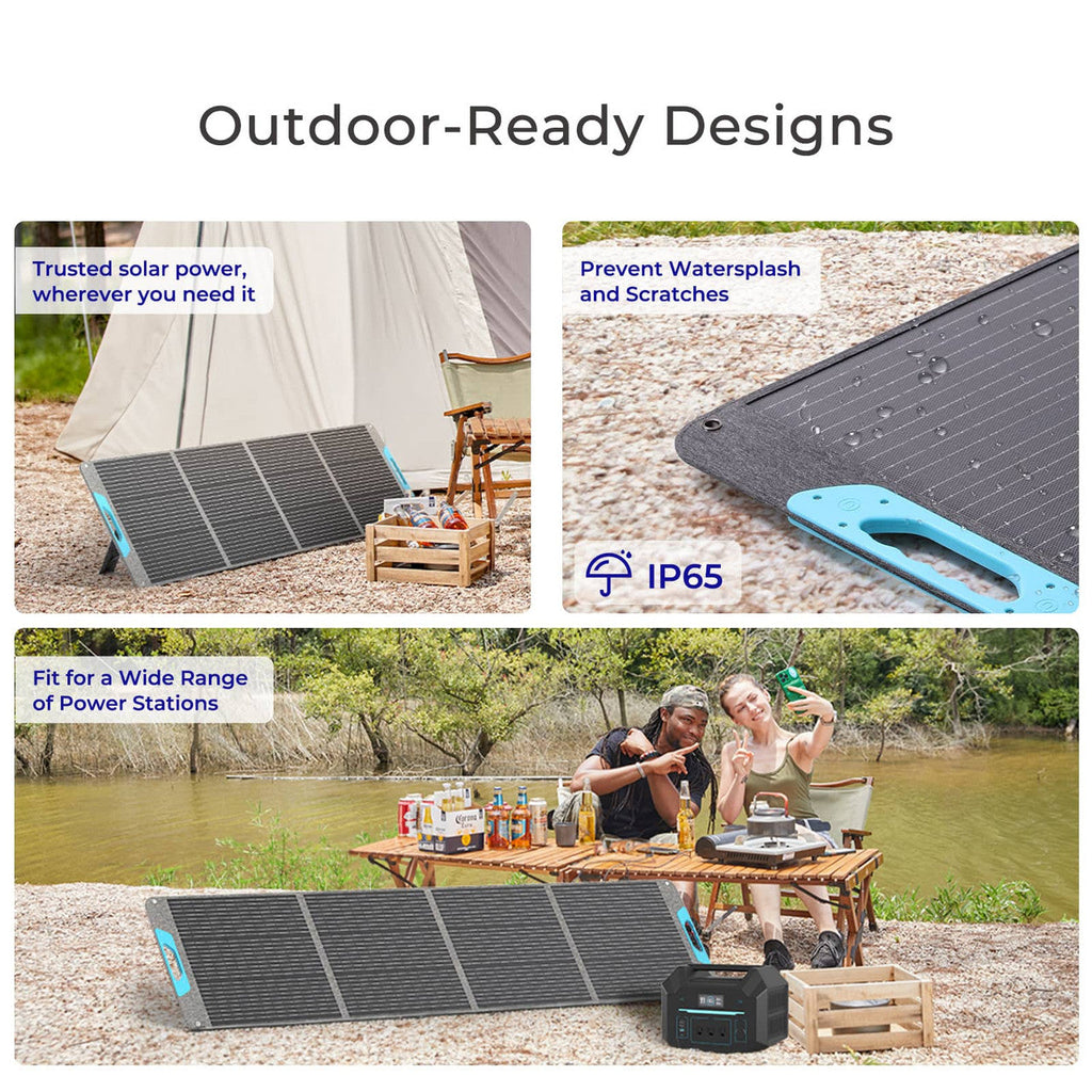 Renogy 200W E.FLEX portable solar panel outdoor use examples