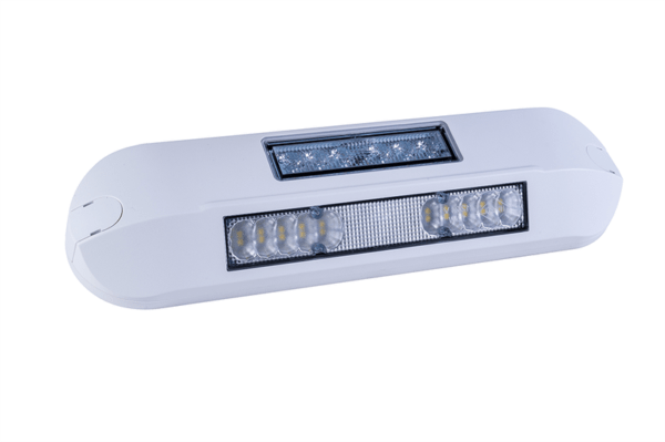 Horpol WFF-1220WA 6500K white housing work light with amber R65 warning light