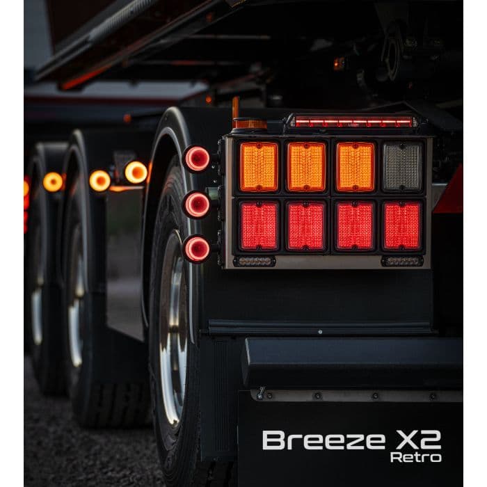 LEDSON Breeze X2 Retro multifunction rear light installed on a truck