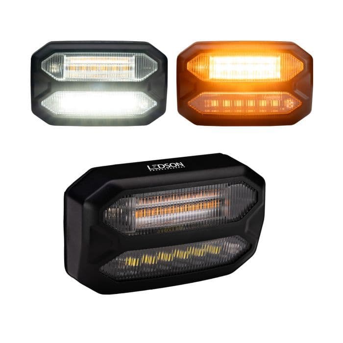 LEDSON Mini Scene Light with integrated orange warning strobe