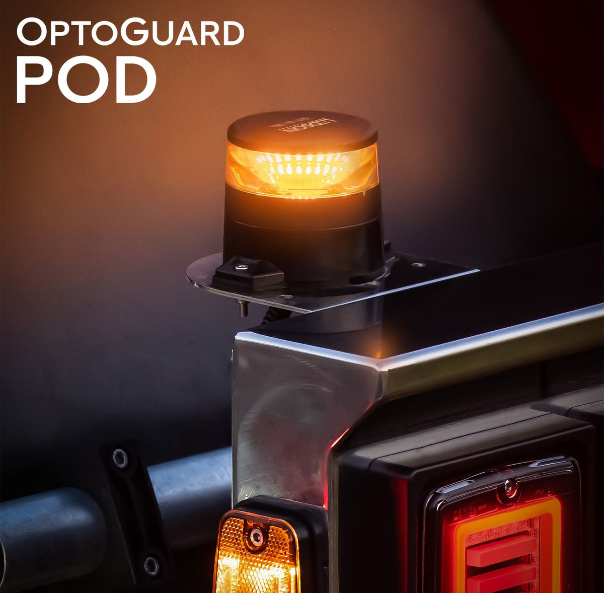 LEDSON OptoGuard Pod Mini smoke lens amber warning beacon