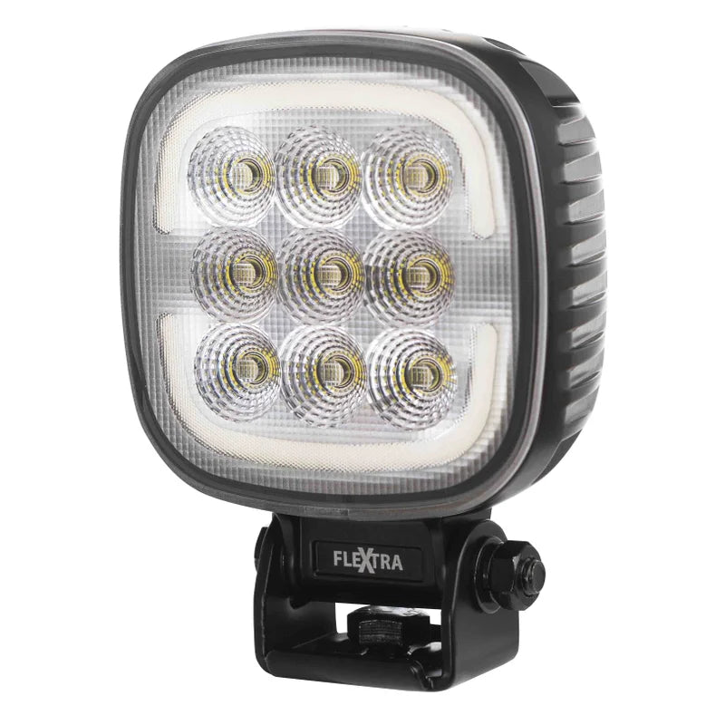 TRALERT Quad Series LED work light with three-colour position light